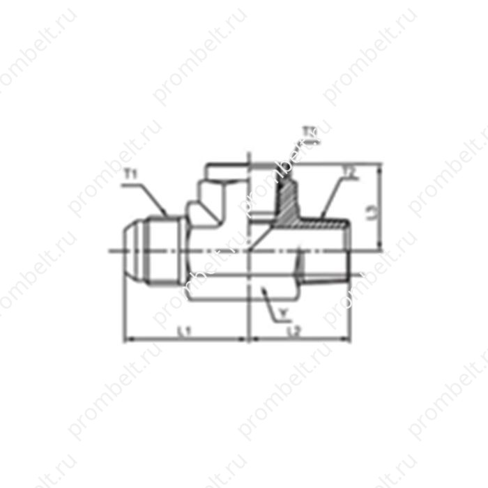 Гидравлический тройник-переходник JIC–NPT по SAE J514 / ISO 8434-2, 1/4″–2″