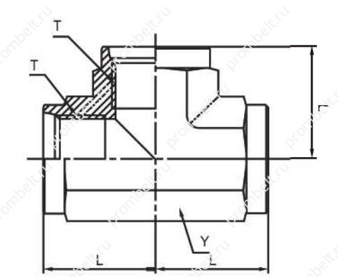 Тройниковый адаптер SAE ORB с внутренними резьбами 1/4″–2″, SS316L