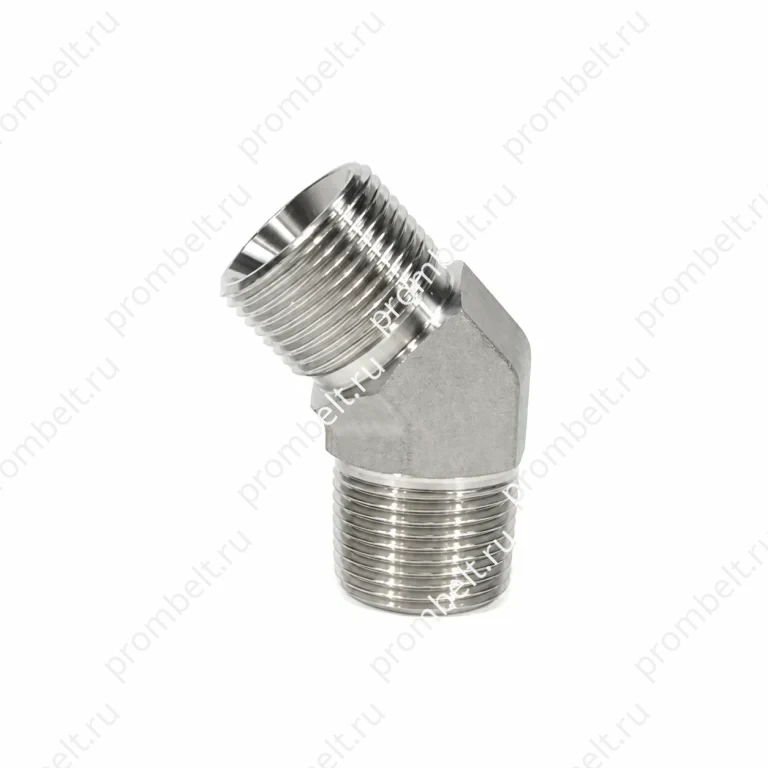 Угловой переходник 45° BSPP 60° на BSPT серия Q1BT4 из SS304, SS316 или SS316Ti