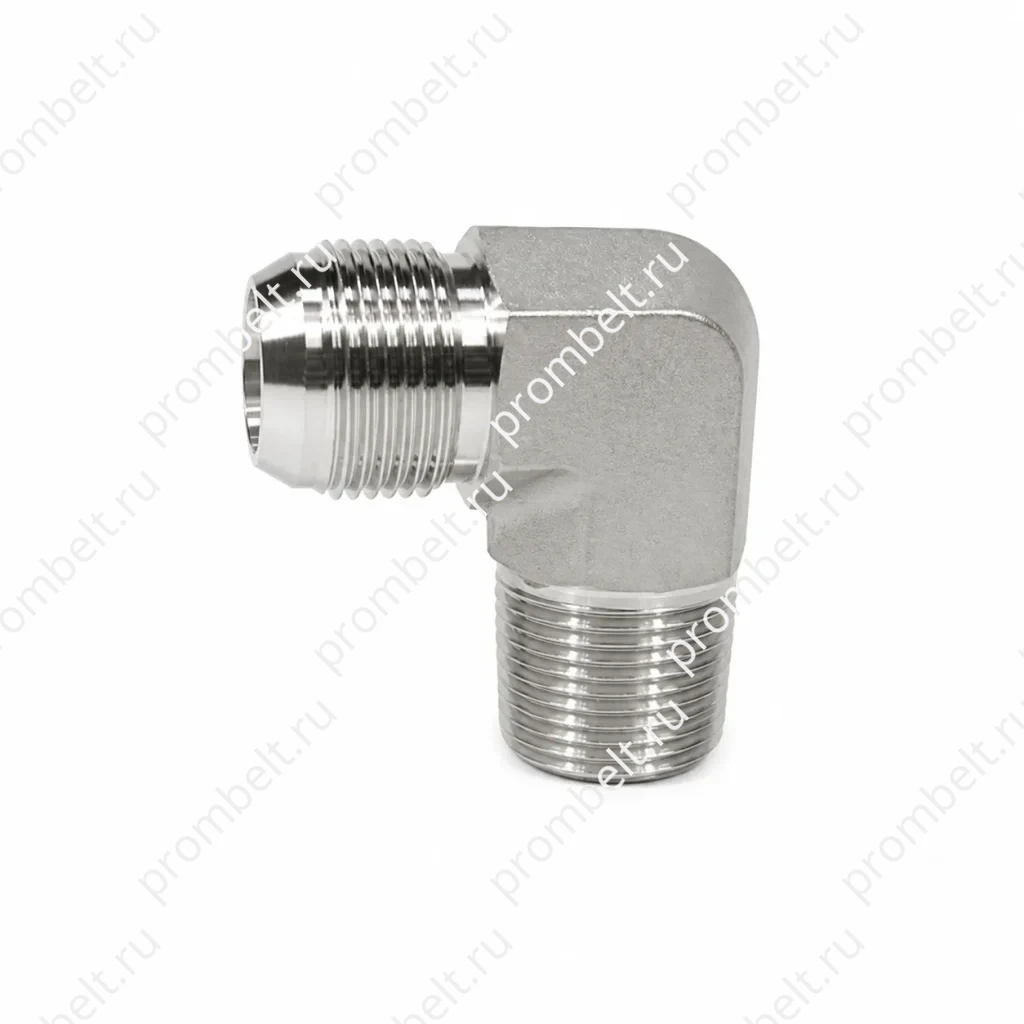 Угловой переходник 90° Q1ST9 BSPP с конусом 60° на BSPT, SS304/SS316/SS316Ti