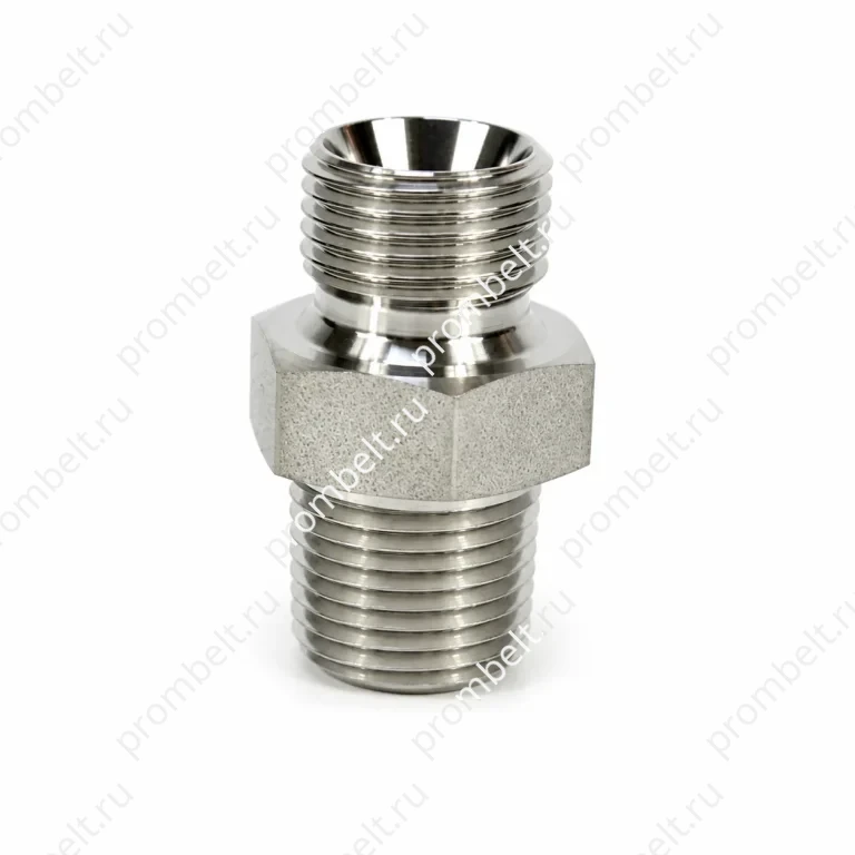Прямой переходник серии Q1BT с BSPP 60° на BSPT, нержавеющая сталь SS304/SS316/SS316Ti
