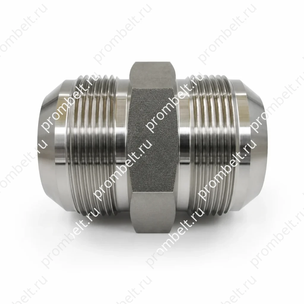Прямой переходник JIC–JIC 2403 SAE № 070101 из нержавеющей стали 304, 316, 316L