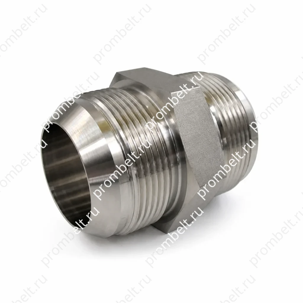 Прямой переходник JIC–JIC 2403 SAE № 070101 из нержавеющей стали 304, 316, 316L