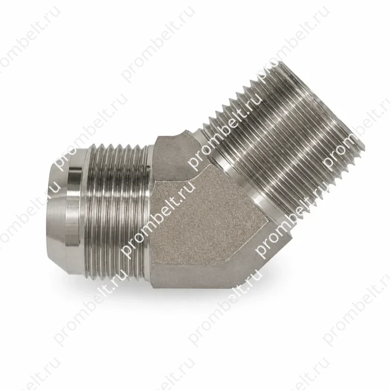 Угловой переходник 45° JIC–NPTF серия 2503 из нержавеющей стали SAE № 070302