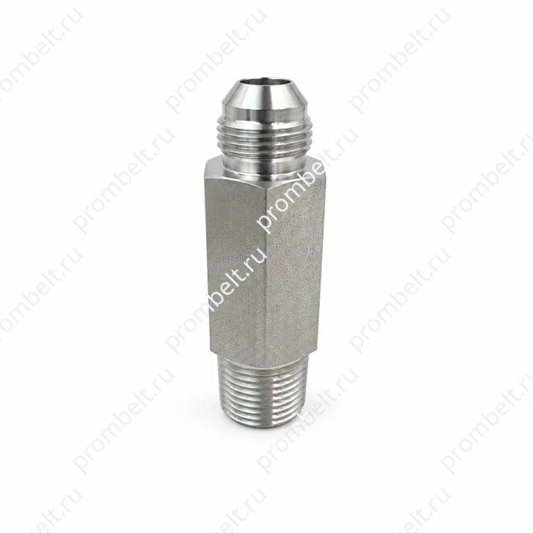Прямой длинный переходник JIC 37° – NPT из нержавеющей стали 316