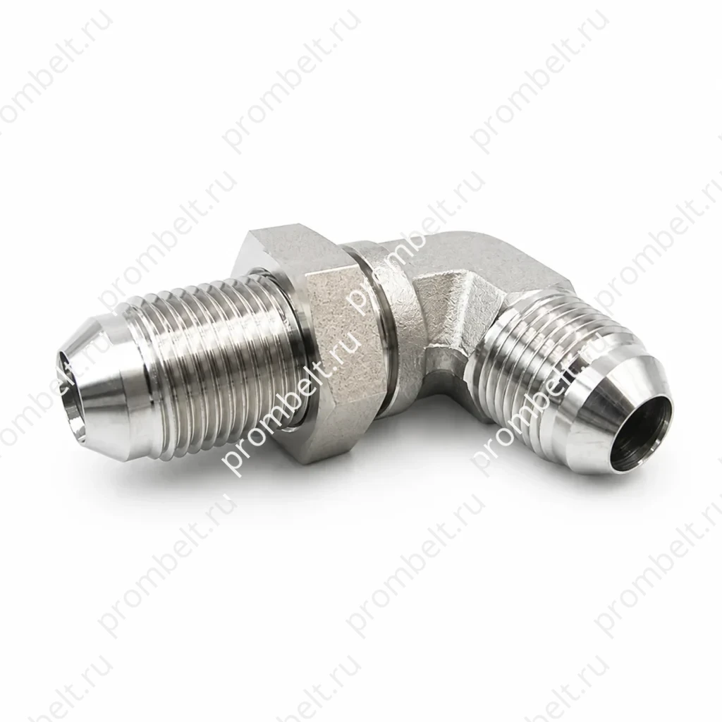Переборочный угловой переходник JIC 90° серия 2701 SAE № 070701 из нержавеющей стали 316