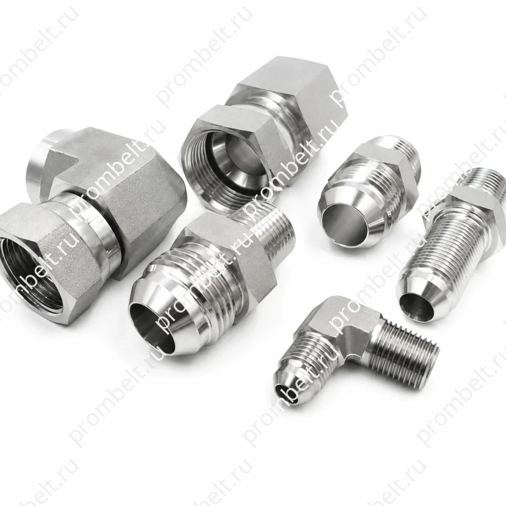 Трубные гидравлические фитинги JIC SAE J514 / ISO 8434-2, 1/4″–2″, SS316L и SS304
