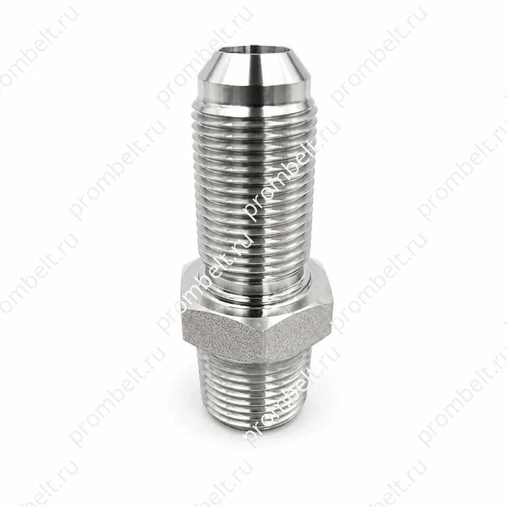 Переборочный переходник JIC–NPTF с наружной резьбой SAE J514 / ISO 8434-2