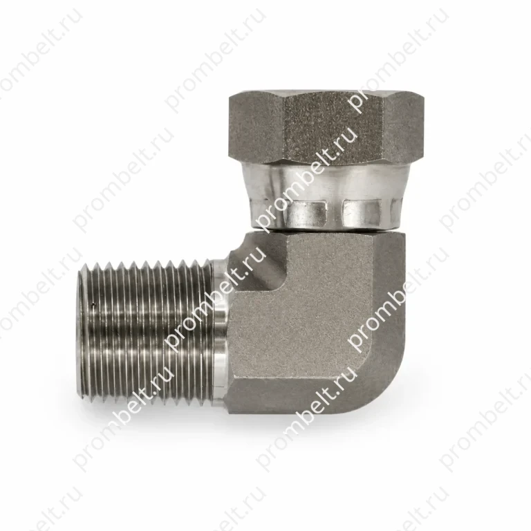 Угловой поворотный переходник 90° 1501 NPTF–NPSM из нержавеющей стали SAE № 140230