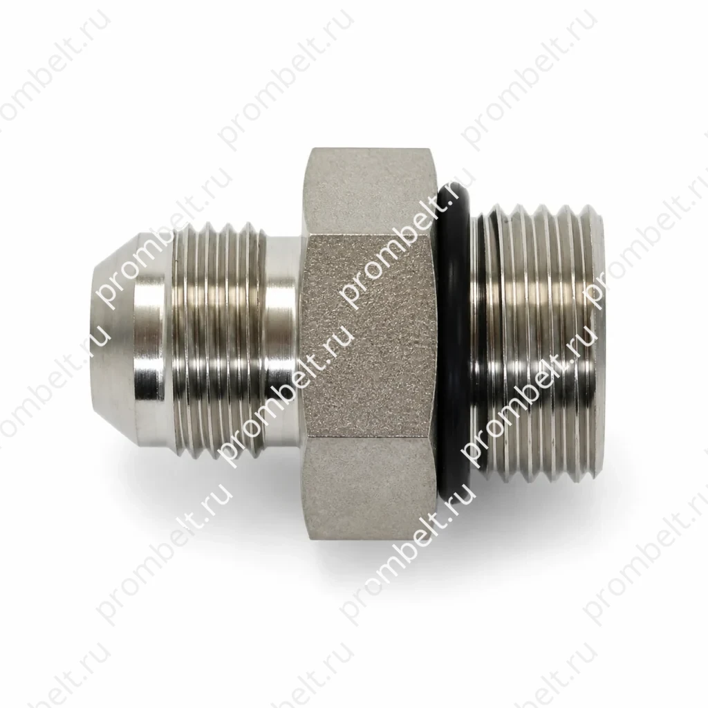 Прямой переходник JIC-ORB SAE № 070120, нержавеющая сталь 304/316/316L