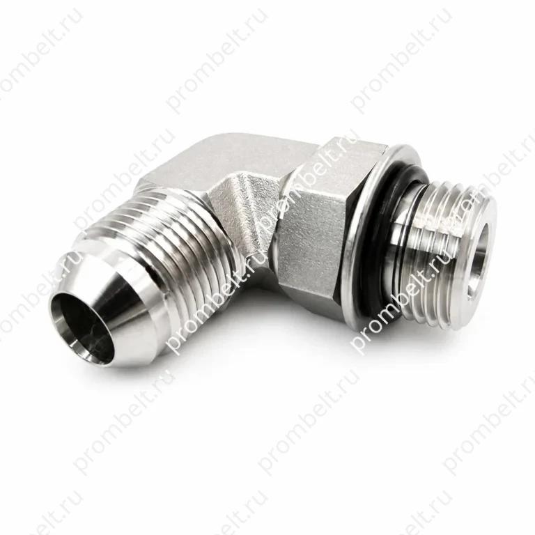 Угловой фитинг 90° JIC–ORB SAE № 070220 из нержавеющей стали