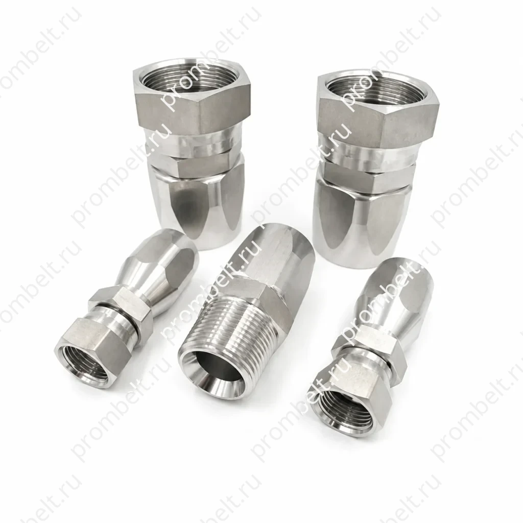 Многоразовые фитинги для рукавов SAE100R2/2SN из нержавеющей стали 304/316/316L