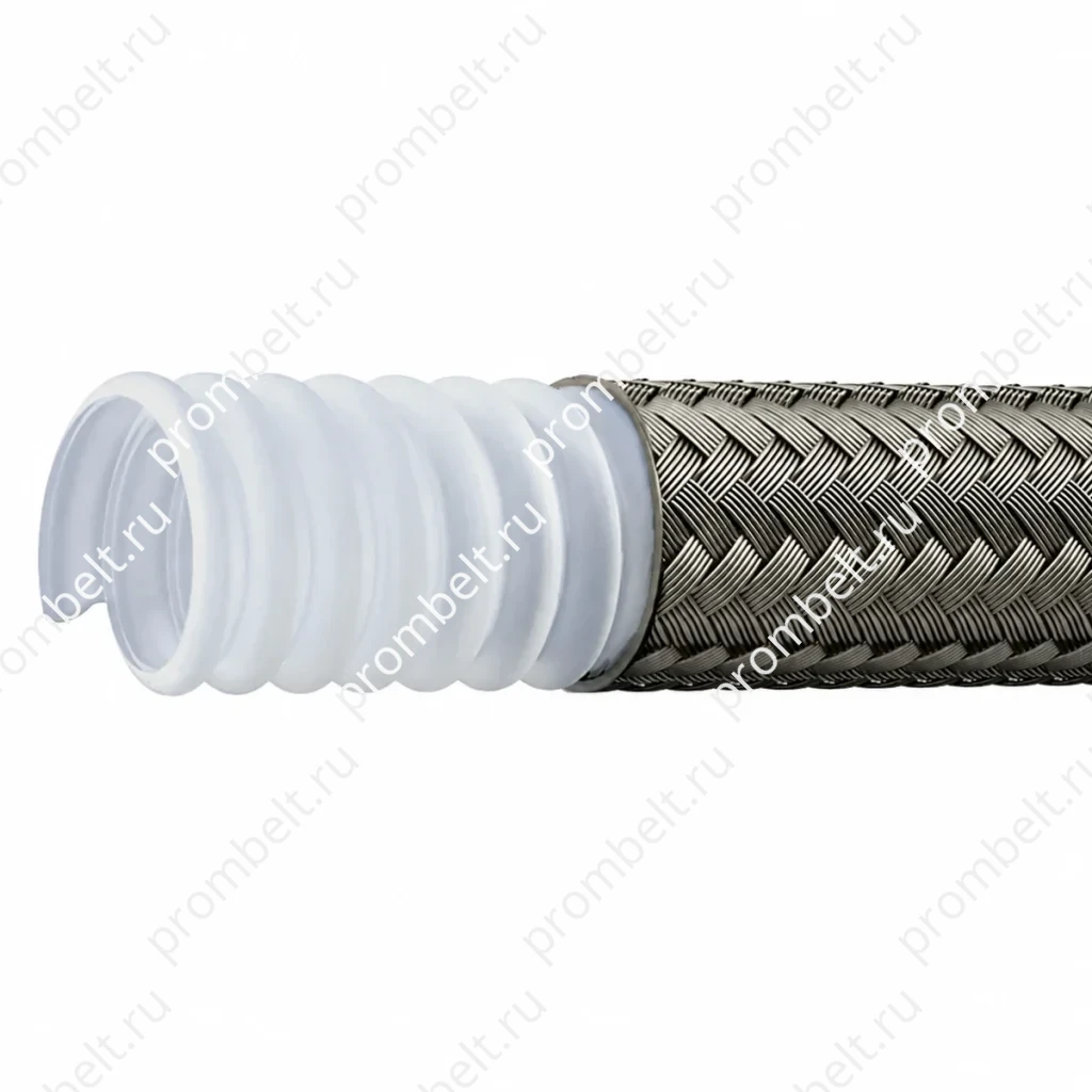 Гофрированная трубка PTFE с металлической оплёткой: конструкция рукава
