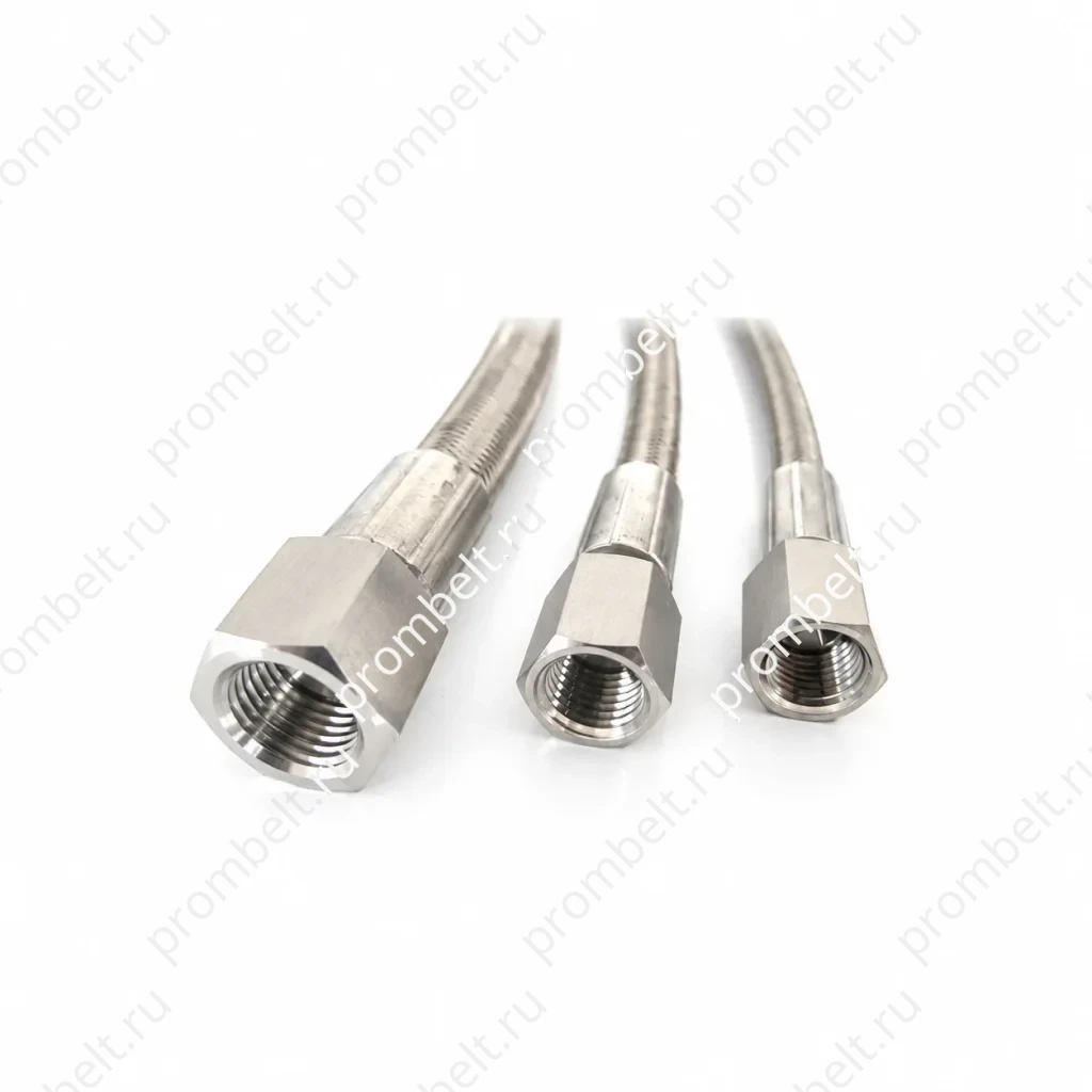Резьбовые окончания рукавов PTFE с накидными гайками JIC